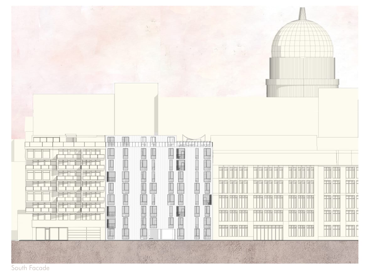 Die Südfassade.