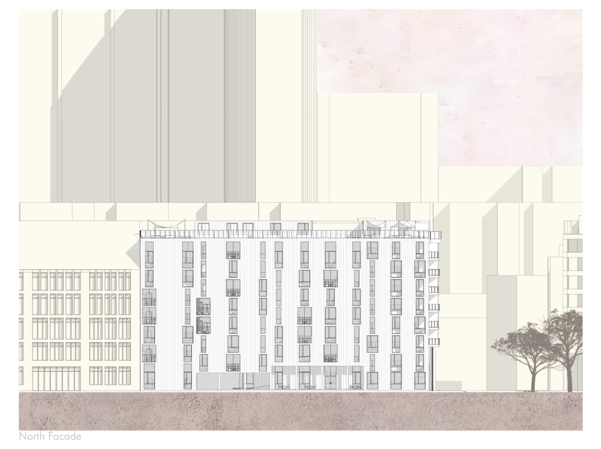 Die Nordfassade.